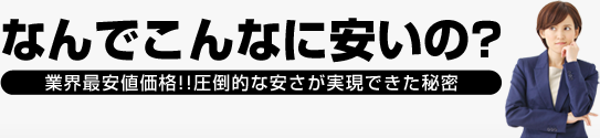 なんでこんなに安いの?